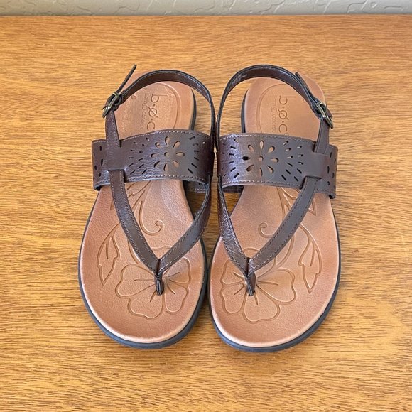 New Born Concept Sandals BOC 6 Brown Cut Out Design Thong Strappy - Picture 2 of 11